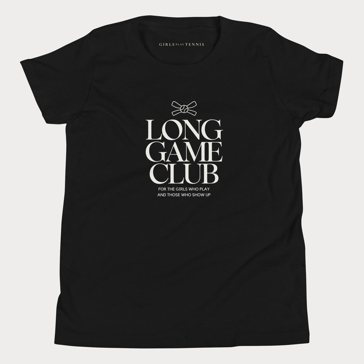 Long Game Club Youth Tennis Tee — Dark
