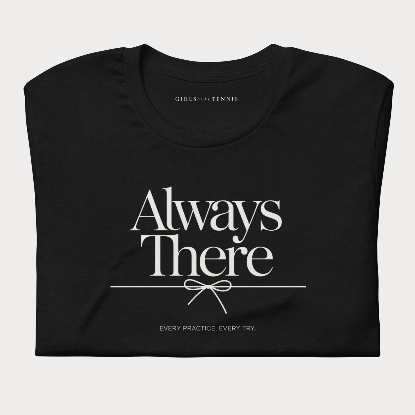 Always There Women's Tennis Lifestyle Tee — Dark