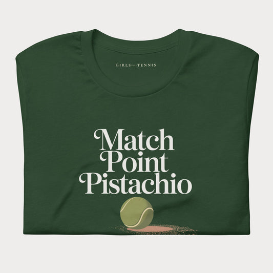 Match Point Pistachio Tennis Tee — Dark