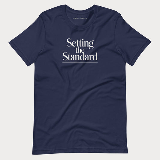 Setting the Standard Tennis Lifestyle Tee — Dark