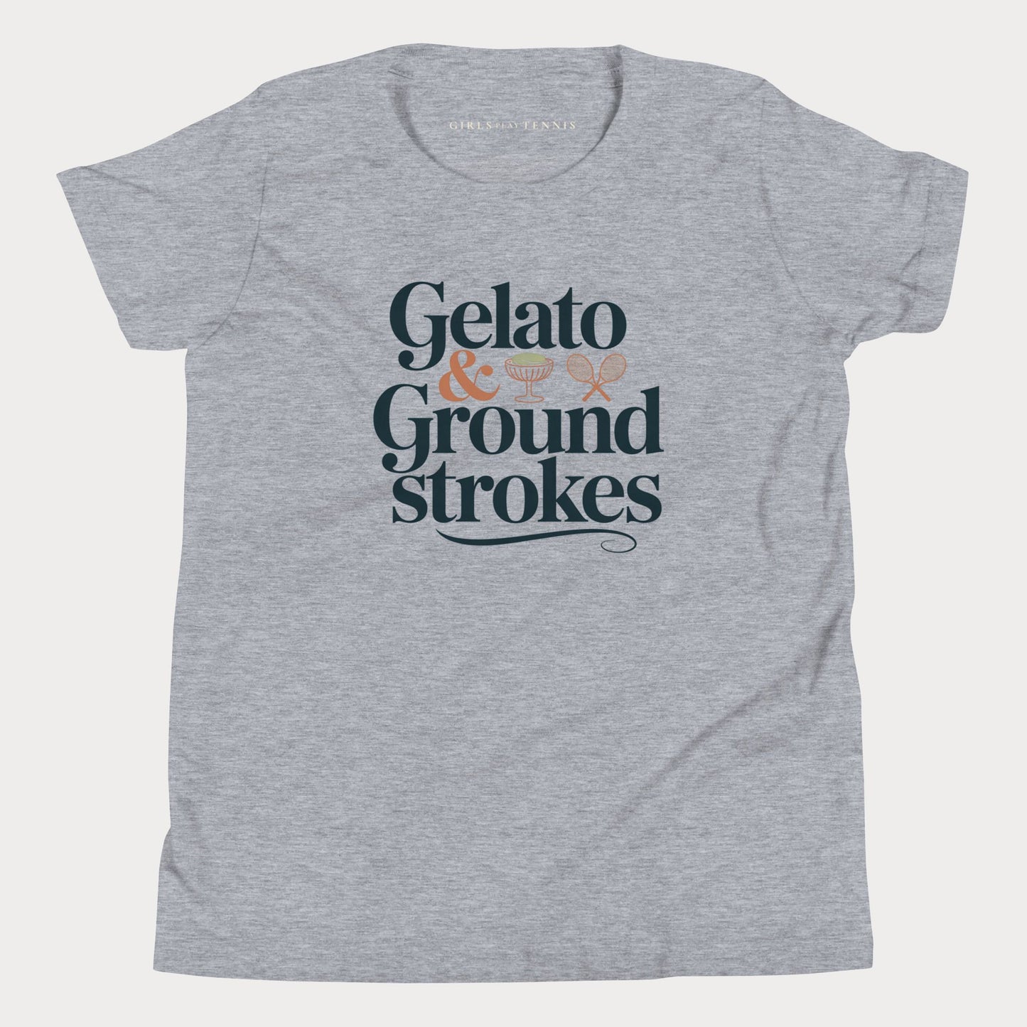 Gelato & Groundstrokes Youth Tennis Tee
