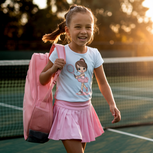 Grace on the Court Girls Tennis T-Shirt