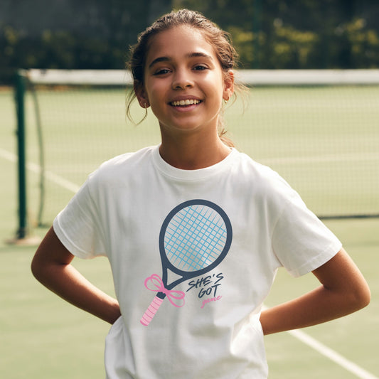 She's Got Game Girls Tennis T-Shirt