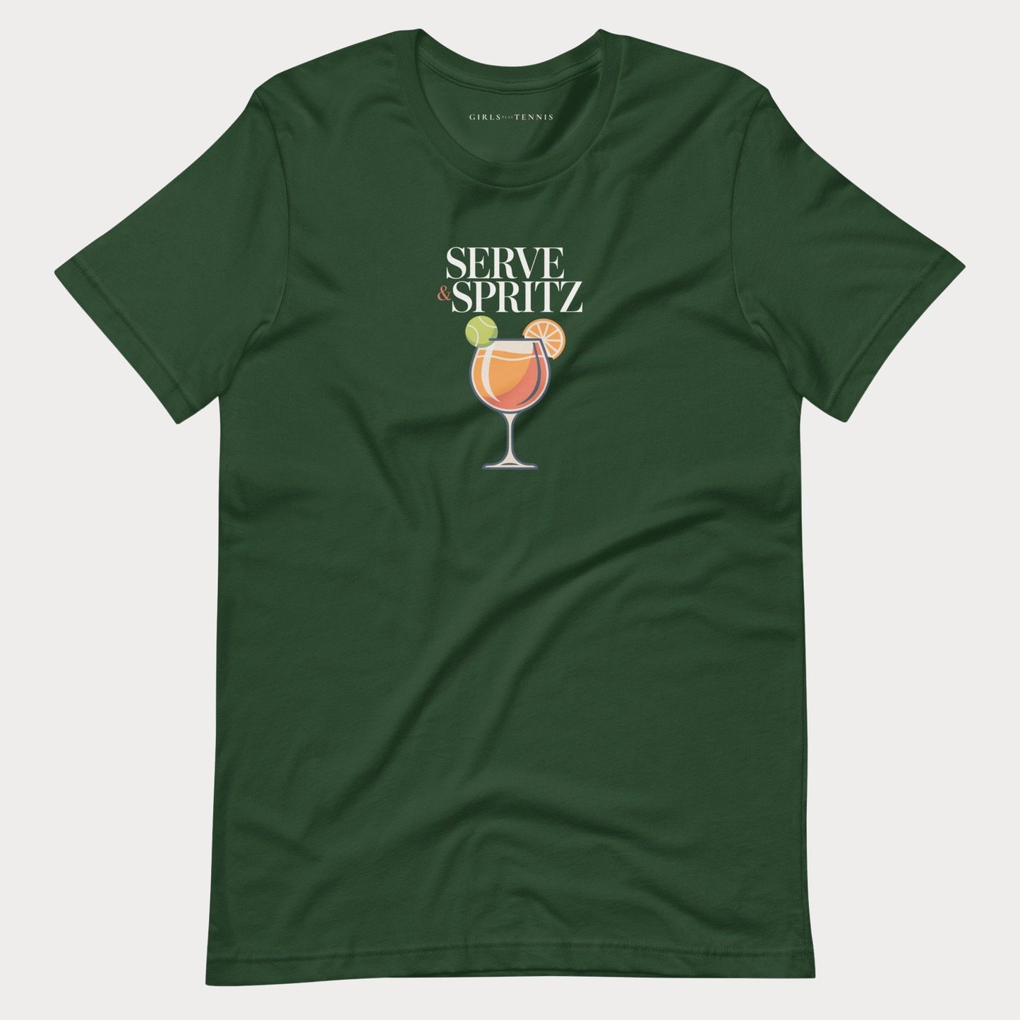 Serve & Spritz Tennis Tee — Dark