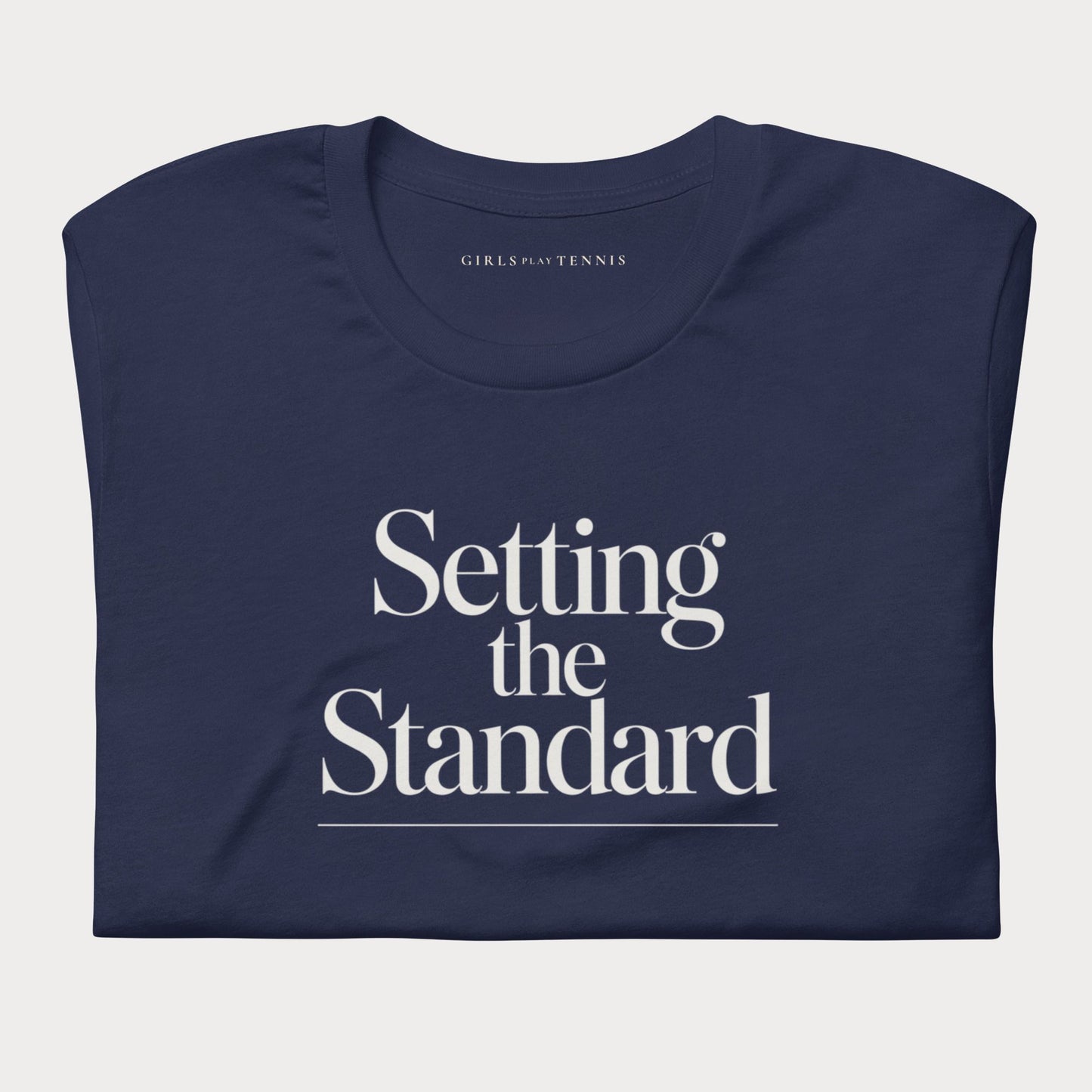 Setting the Standard Tennis Lifestyle Tee — Dark