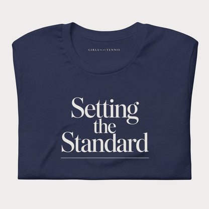 Setting the Standard Tennis Lifestyle Tee — Dark