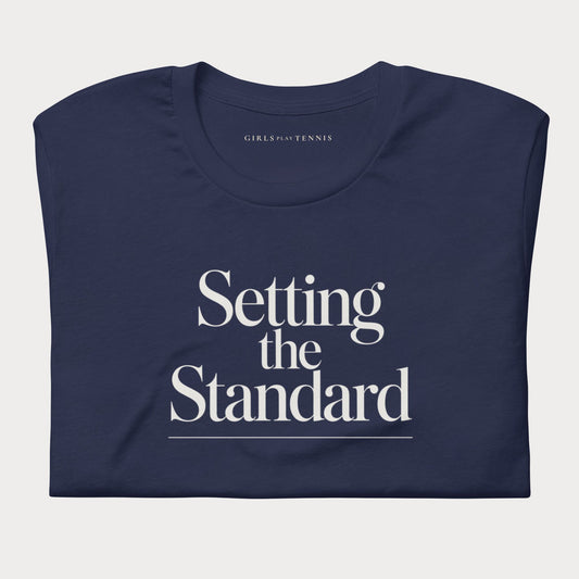 Setting the Standard Tennis Lifestyle Tee — Dark