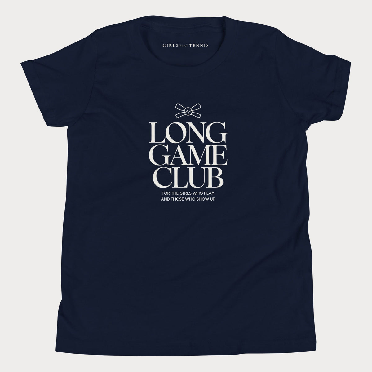 Long Game Club Youth Tennis Tee — Dark