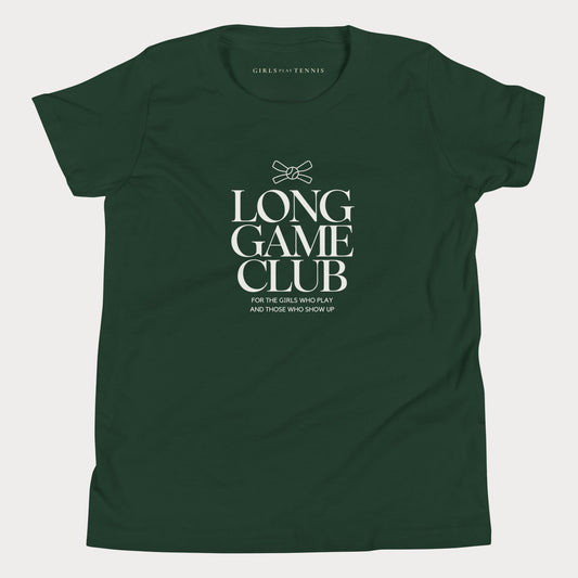Long Game Club Youth Tennis Tee — Dark