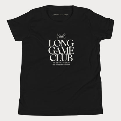 Long Game Club Youth Tennis Tee — Dark