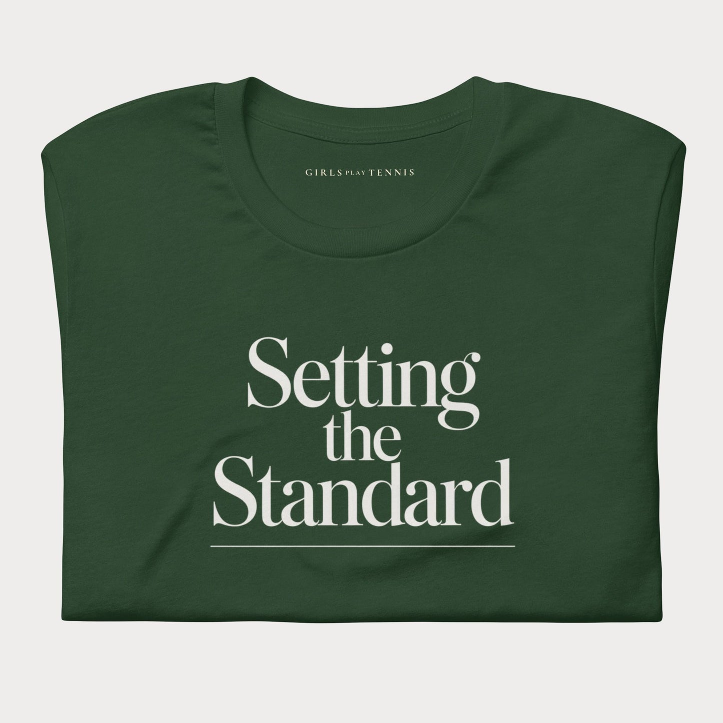 Setting the Standard Tennis Lifestyle Tee — Dark
