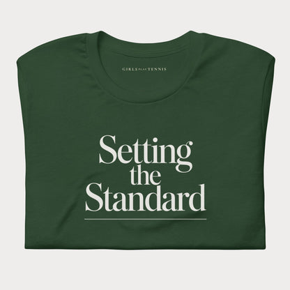 Setting the Standard Tennis Lifestyle Tee — Dark