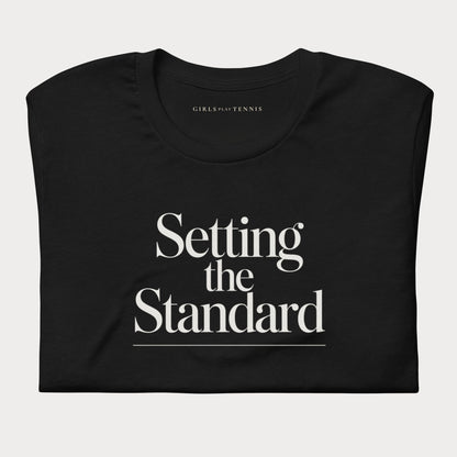 Setting the Standard Tennis Lifestyle Tee — Dark