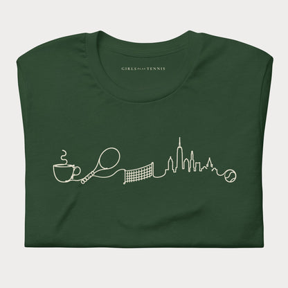 The Long Rally Tennis Lifestyle Tee — Dark