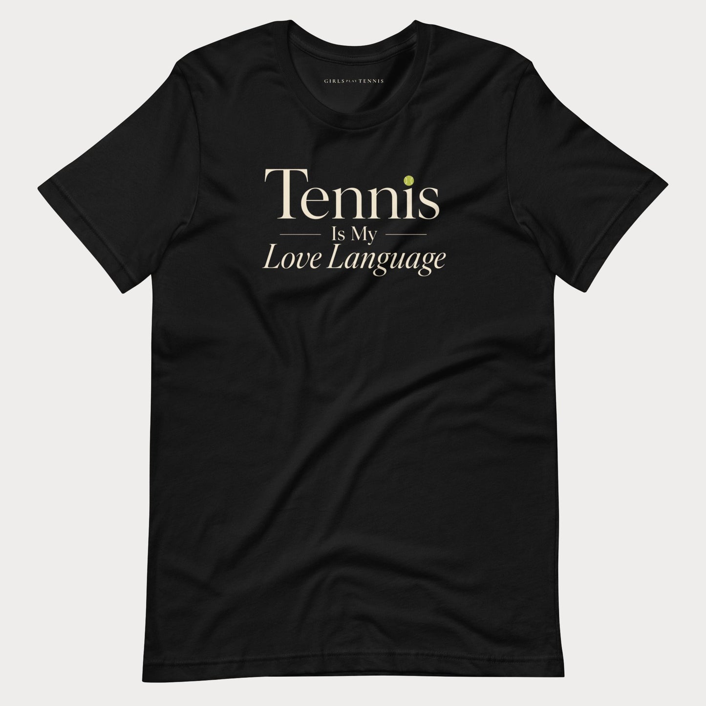 Tennis is My Love Language Tee — Dark