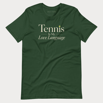 Tennis is My Love Language Tee — Dark