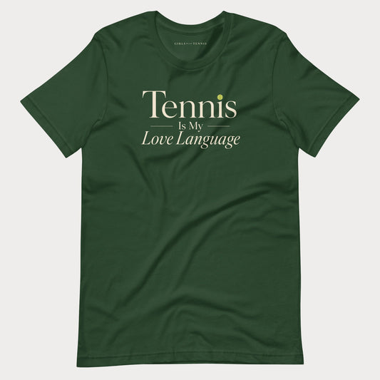Tennis is My Love Language Tee — Dark