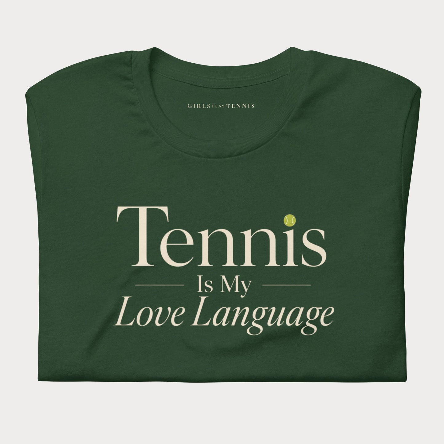Tennis is My Love Language Tee — Dark