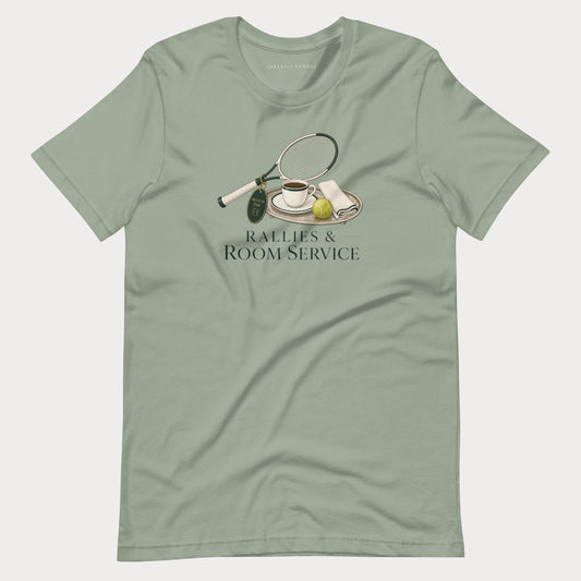 Rallies & Room Service Tennis Lifestyle Tee
