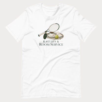 Rallies & Room Service Tennis Lifestyle Tee