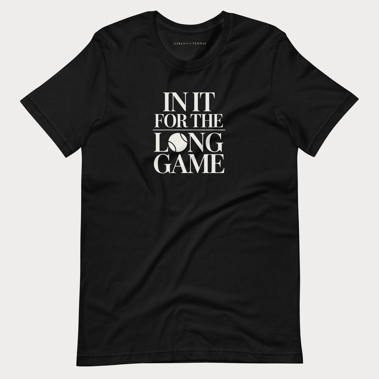 In It For The Long Game Tennis Tee — Dark