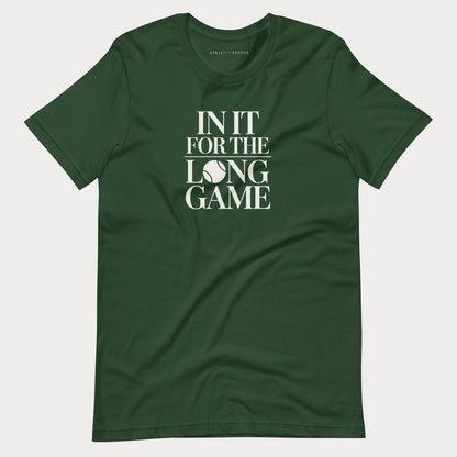 In It For The Long Game Tennis Tee — Dark