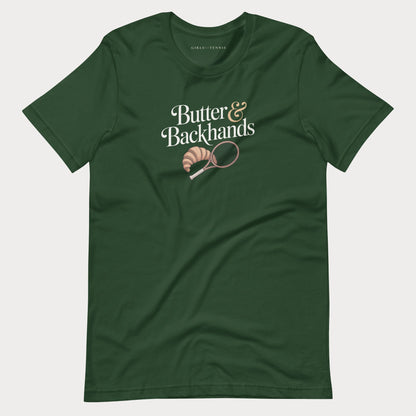 Butter & Backhands Tennis Tee — Dark