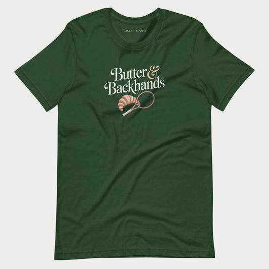 Butter & Backhands Tennis Tee — Dark
