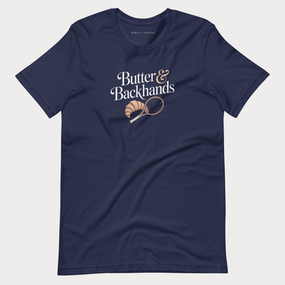 Butter & Backhands Tennis Tee — Dark
