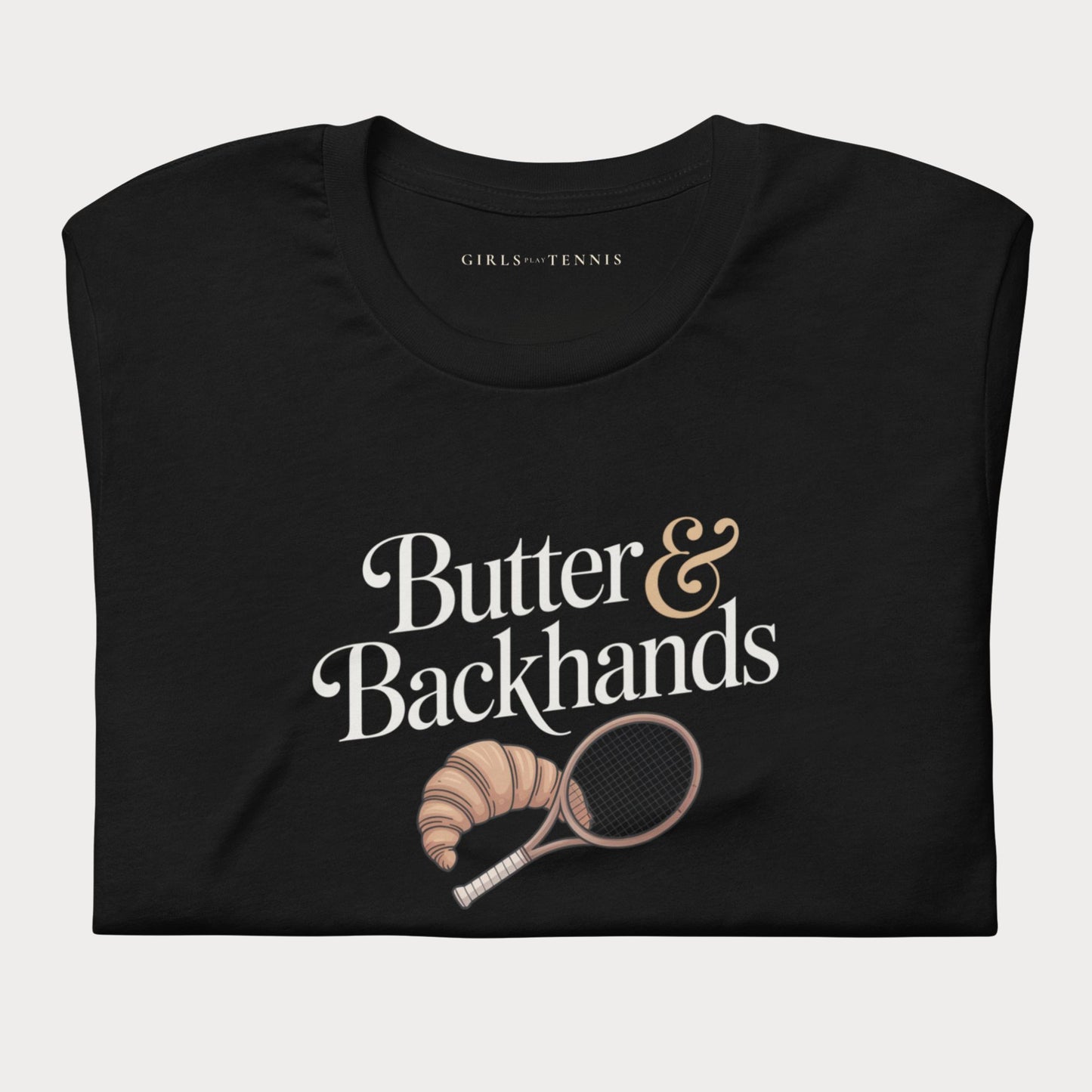 Butter & Backhands Tennis Tee — Dark