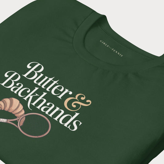 Butter & Backhands Tennis Tee — Dark