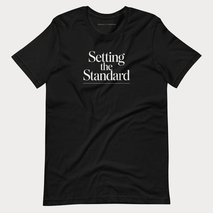 Setting the Standard Tennis Lifestyle Tee — Dark