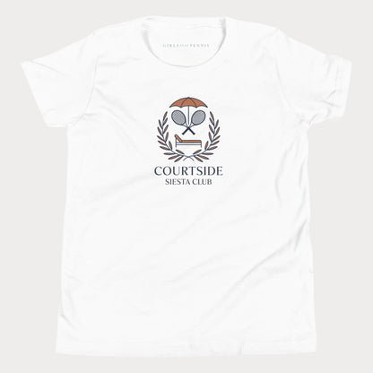 Courtside Siesta Club Youth Tennis Tee