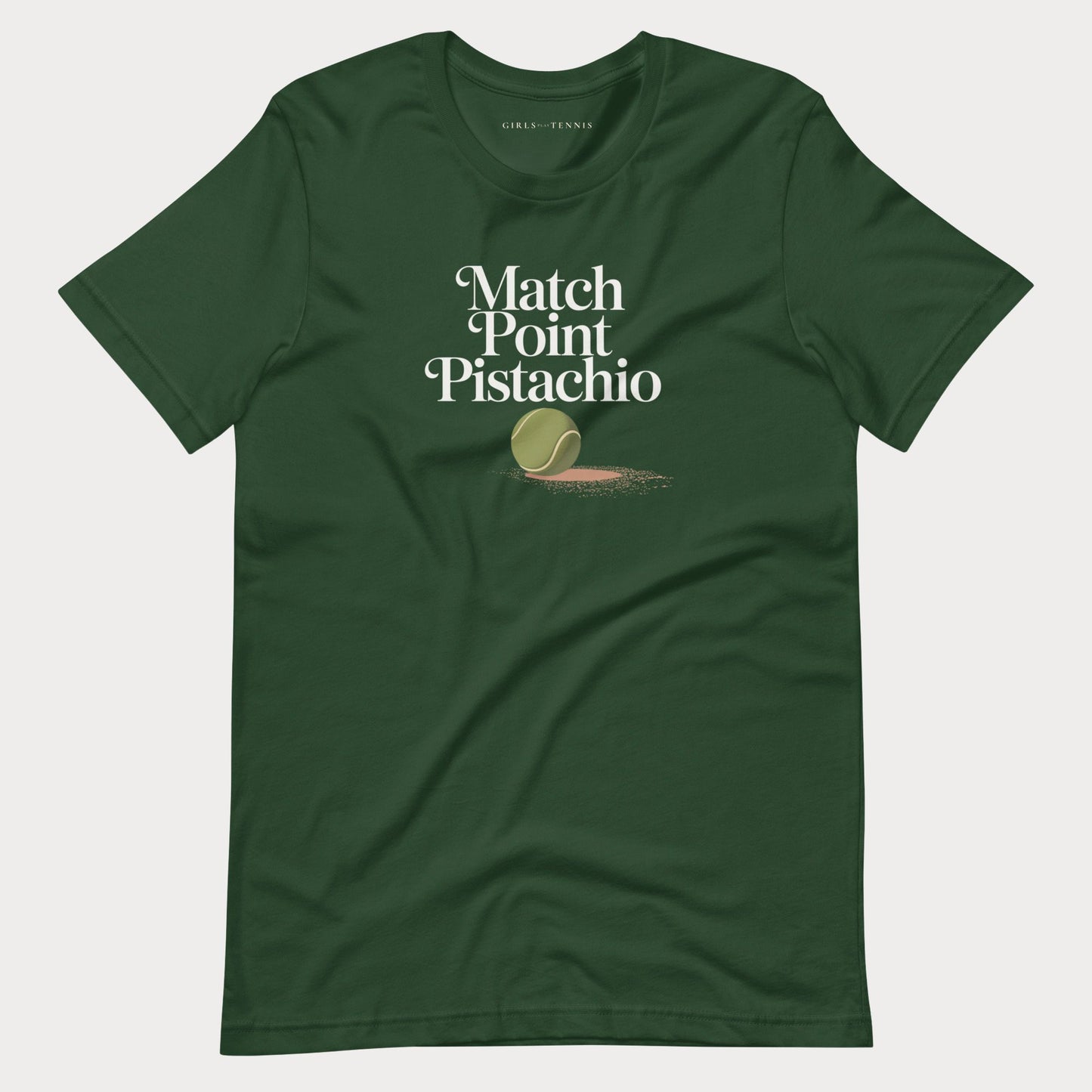 Match Point Pistachio Tennis Tee — Dark