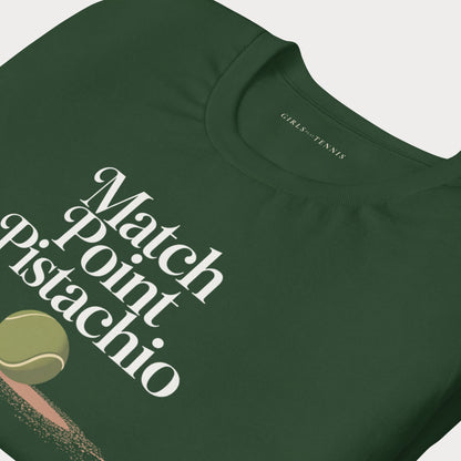 Match Point Pistachio Tennis Tee — Dark