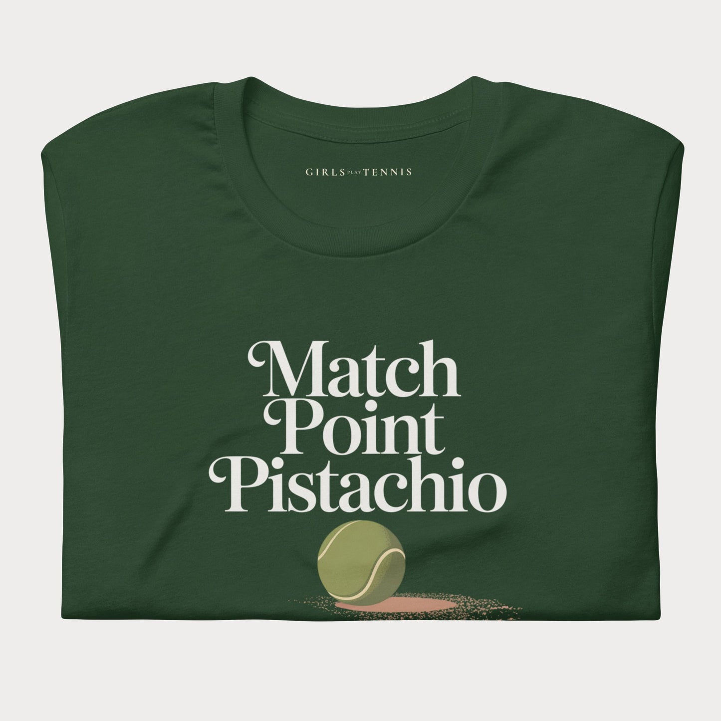 Match Point Pistachio Tennis Tee — Dark