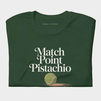 Match Point Pistachio Tennis Tee — Dark