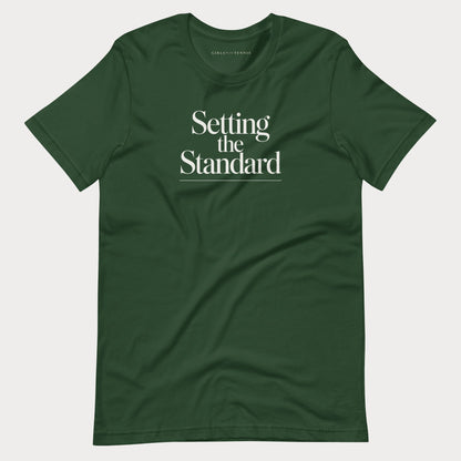 Setting the Standard Tennis Lifestyle Tee — Dark