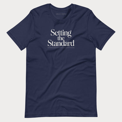 Setting the Standard Tennis Lifestyle Tee — Dark