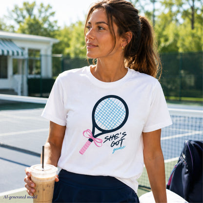 She's Got Game Bow Women's Tennis Tee