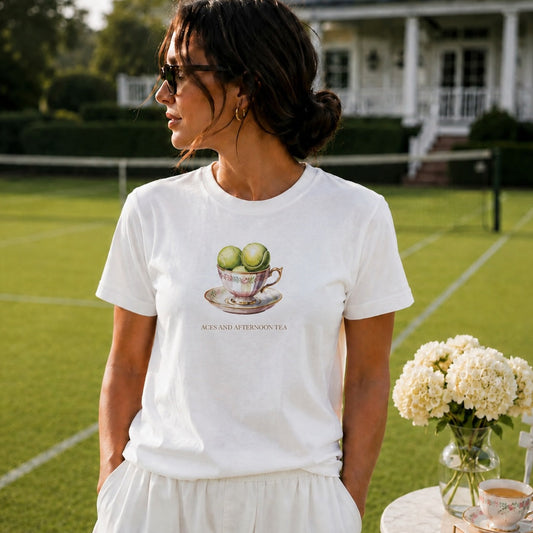 Aces and Afternoon Tea Women’s Tennis Lifestyle Tee