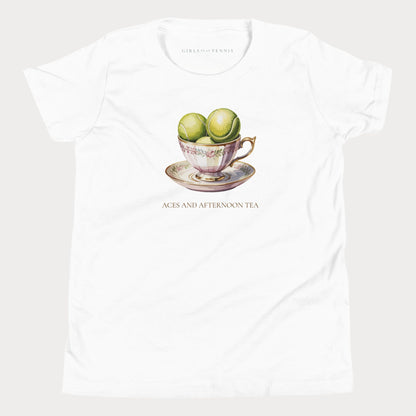 Aces and Afternoon Tea Youth Tennis Tee
