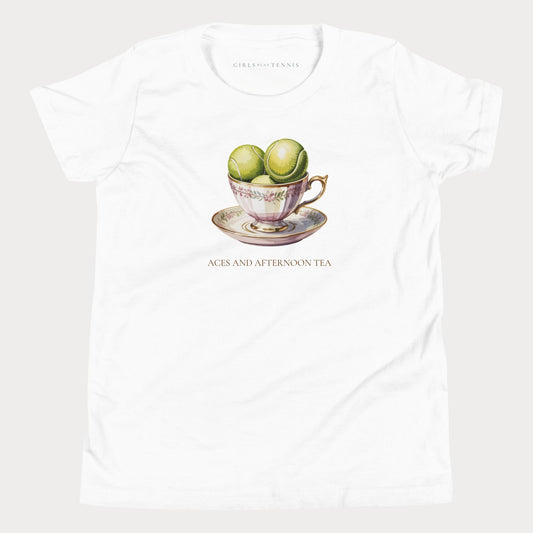 Aces and Afternoon Tea Youth Tennis Tee