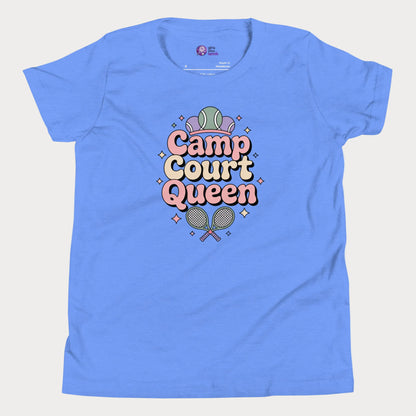 Blue Camp Court Queen pastel tennis t-shirt for girls