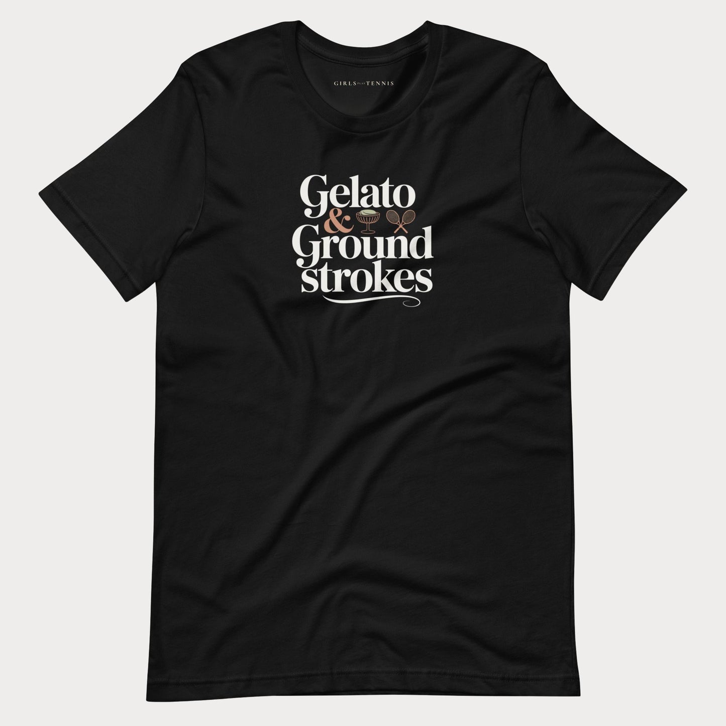 Gelato & Groundstrokes Tennis Tee — Dark