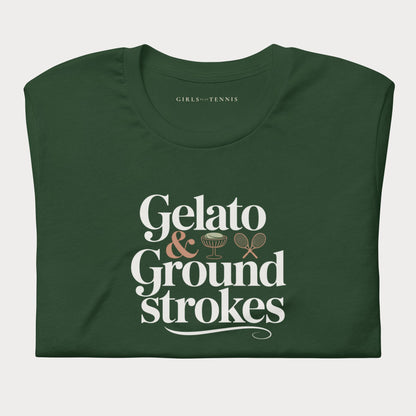 Gelato & Groundstrokes Tennis Tee — Dark