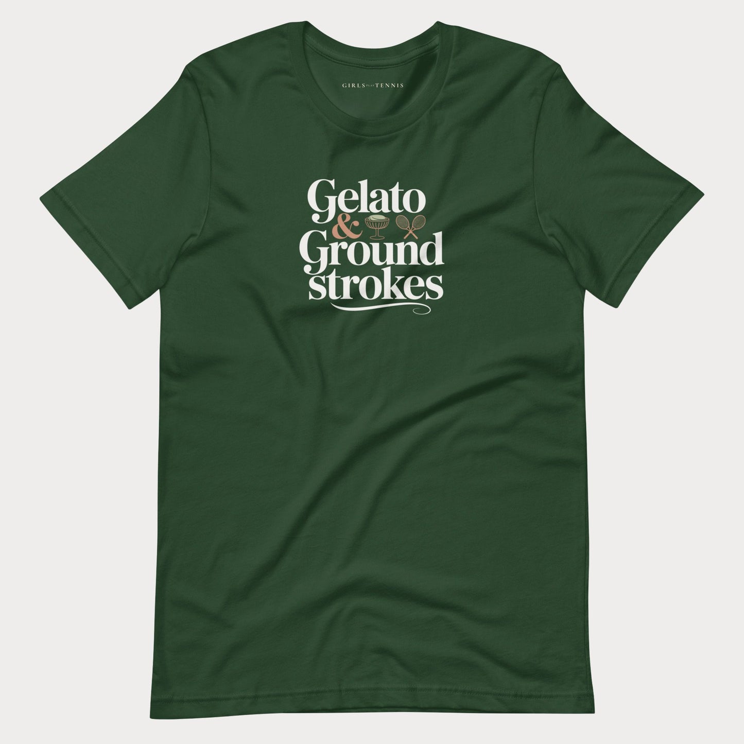 Gelato & Groundstrokes Tennis Tee — Dark