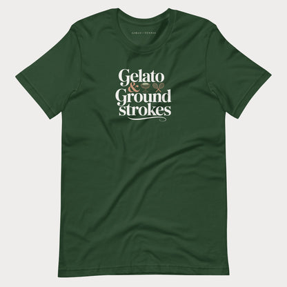 Gelato & Groundstrokes Tennis Tee — Dark