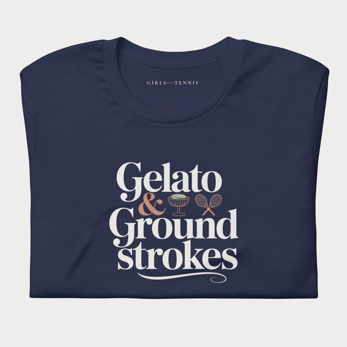 Gelato & Groundstrokes Tennis Tee — Dark