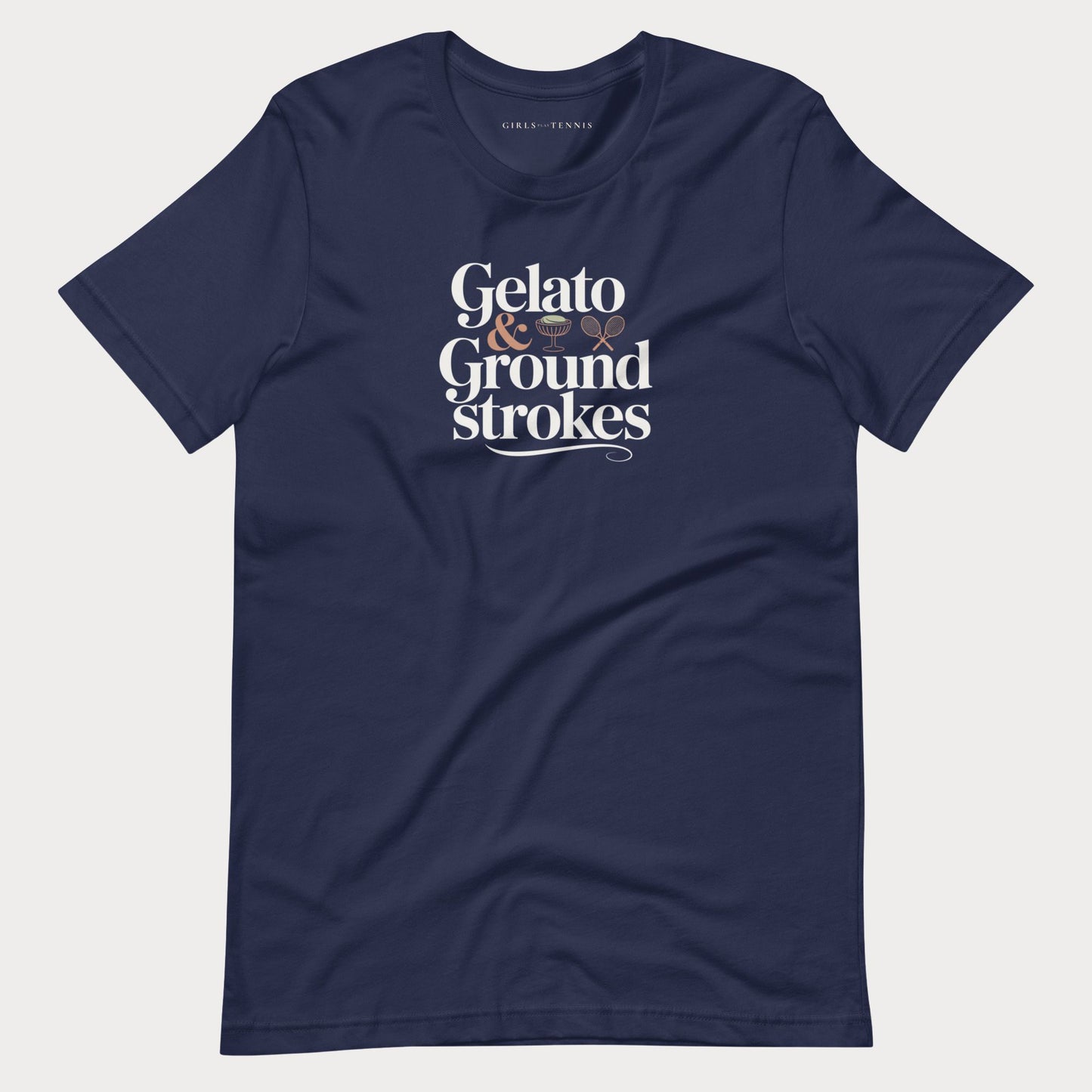 Gelato & Groundstrokes Tennis Tee — Dark
